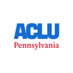red and blue logo reading aclu pennsylvania