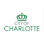 white and green logo for city of charlotte